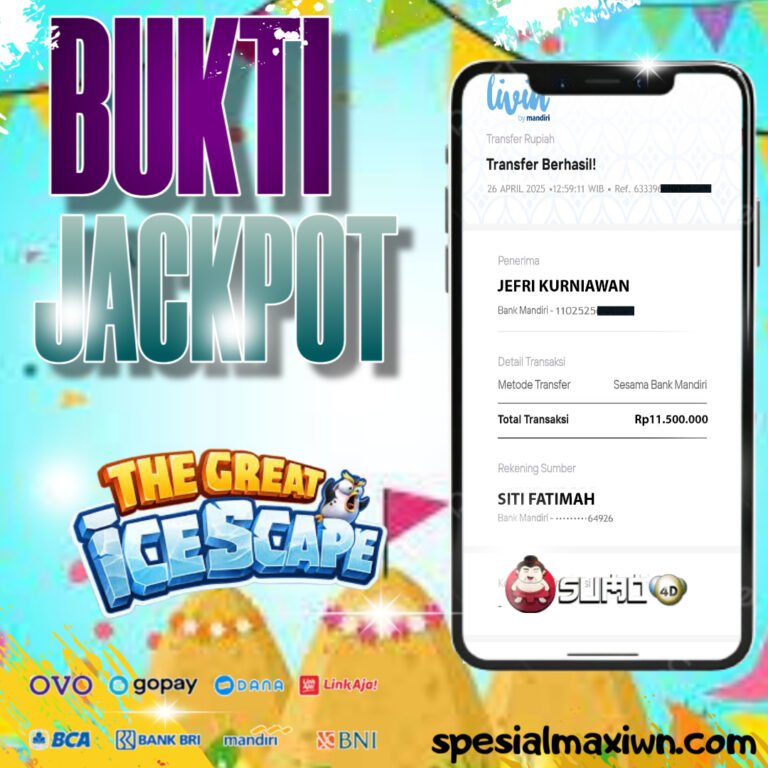 BUKTI KEMENANGAN JACKPOT MEMBER GAME PG SOFT 26 APRIL 2025