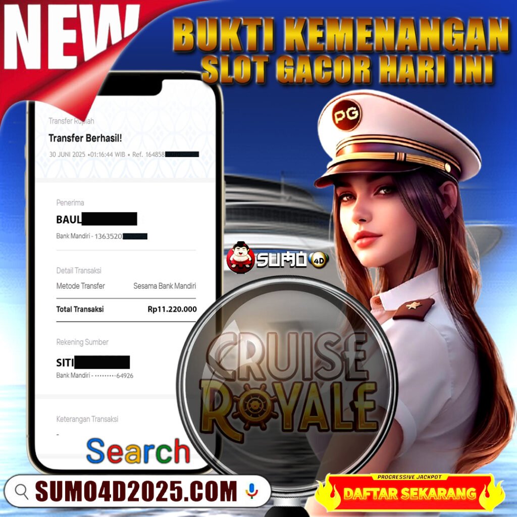 BUKTI KEMENANGAN JACKPOT MEMBER GAME PG SOFT 30 JUNI 2025