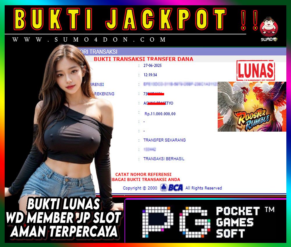 BUKTI LUNAS JACKPOT MEMBER SUMO4D 27 JUNI 2025