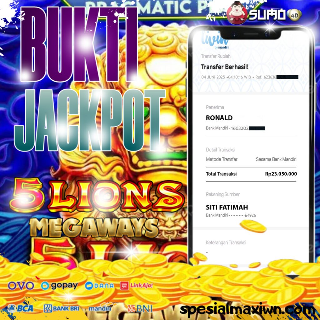 BUKTI KEMENANGAN JACKPOT PRAGMATIC PLAY 14 JUNI 2025