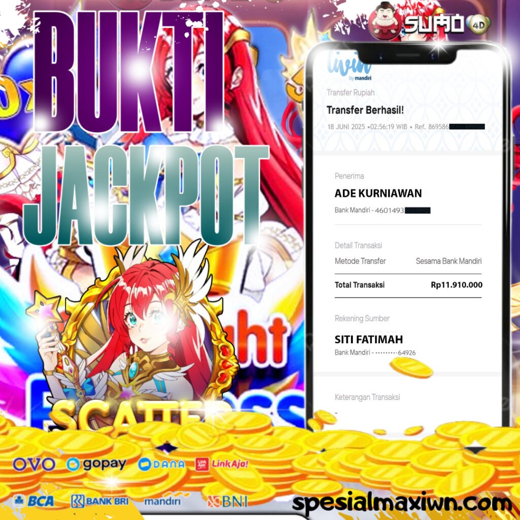 BUKTI KEMENANGAN JACKPOT PRAGMATIC PLAY 18 JUNI 2025