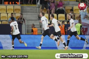 Aksi pemain Timnas Jerman di Euro U-21 2025
