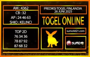 PREDIKSI TOGEL FINLANDIA 26 JUNI 2025