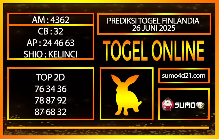 PREDIKSI TOGEL FINLANDIA 26 JUNI 2025
