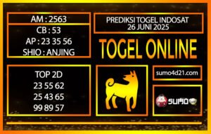 PREDIKSI TOGEL INDOSAT 26 JUNI 2025