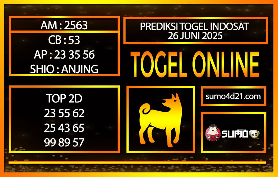 PREDIKSI TOGEL INDOSAT 26 JUNI 2025