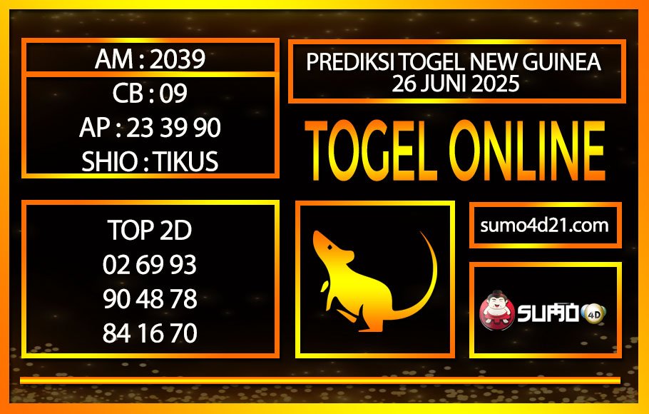 PREDIKSI TOGEL NEW GUINEA 26 JUNI 2025