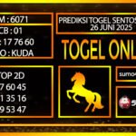 PREDIKSI TOGEL SENTOSA TOTO 26 JUNI 2025