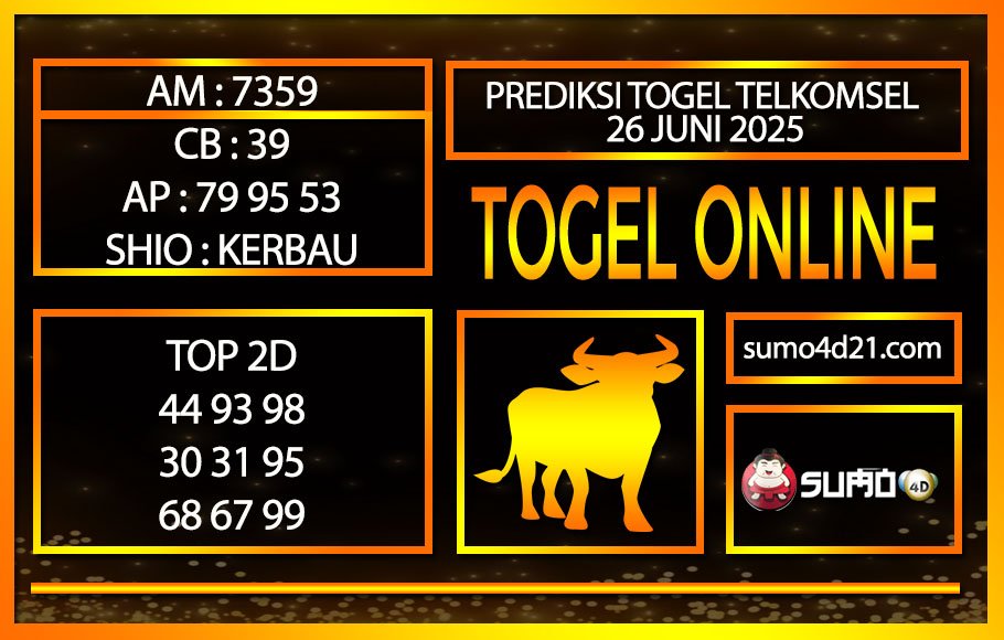 PREDIKSI TOGEL TELKOMSEL 26 JUNI 2025